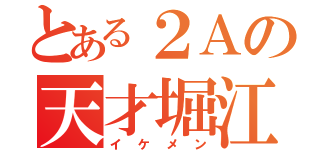 とある２Ａの天才堀江（イケメン）