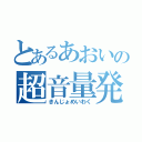 とあるあおいの超音量発狂（きんじょめいわく）