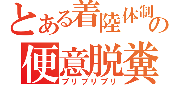 とある着陸体制の便意脱糞（ブリブリブリ）