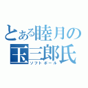 とある睦月の玉三郎氏（ソフトボール）