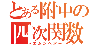 とある附中の四次関数（エムジヘアー）