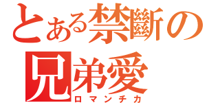 とある禁斷の兄弟愛（ロマンチカ）