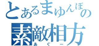 とあるまゆんぼの素敵相方（あぐー）