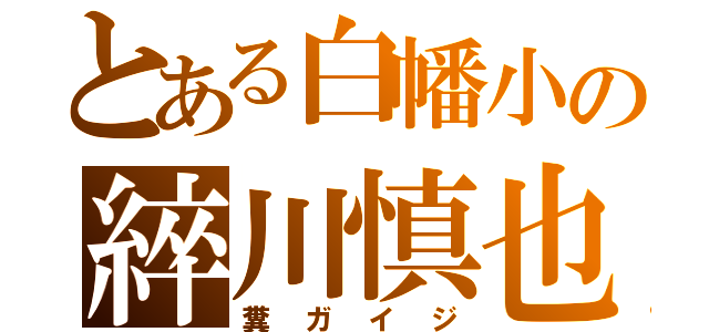 とある白幡小の綷川慎也（糞ガイジ）