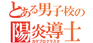 とある男子校の陽炎導士（カゲプロクラスタ）