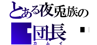 とある夜兎族の⚡団長⚡（カムイ）