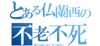 とある仏蘭西の不老不死（Ｎｉｃｈｏｌａｓ・Ｆｌａｍａｌ）