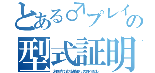 とある♂プレイの型式証明（米国内で市街地飛行の許可なし）