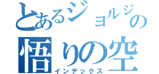 とあるジョルジョの悟りの空勘（インデックス）