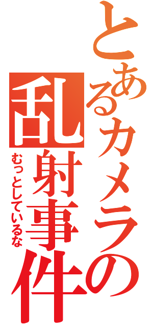 とあるカメラの乱射事件（むっとしているな）