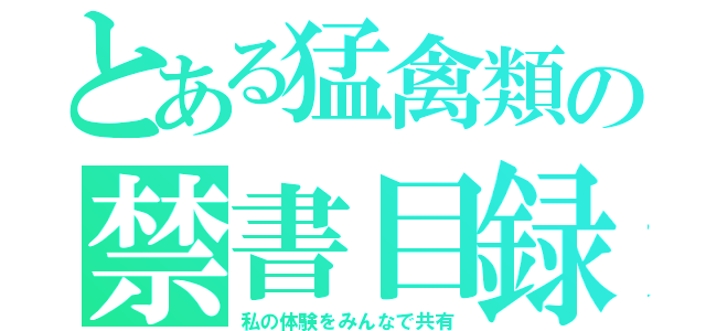 とある猛禽類の禁書目録（私の体験をみんなで共有）