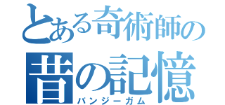 とある奇術師の昔の記憶（バンジーガム）