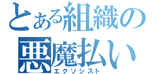 とある組織の悪魔払い（エクソシスト）