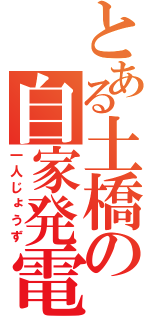 とある土橋の自家発電（一人じょうず）