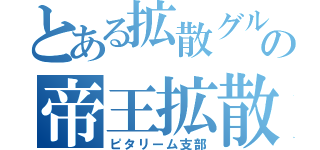 とある拡散グルの帝王拡散会社χ２０（ピタリーム支部）