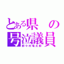 とある県の号泣議員（野々村竜太郎）