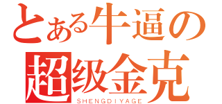 とある牛逼の超级金克拉（ＳＨＥＮＧＤＩＹＡＧＥ）