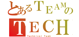 とあるＴＥＡＭのＴＥＣＨ（Ｔｅｃｈｎｉｃａｌ Ｔｅａｍ）