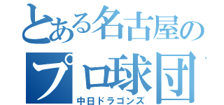 とある名古屋のプロ球団（中日ドラゴンズ）