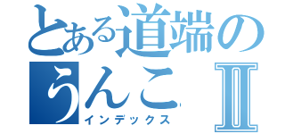 とある道端のうんこⅡ（インデックス）