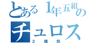 とある１年五組のチュロス（２種類）