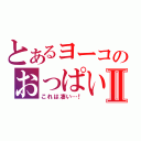 とあるヨーコのおっぱいⅡ（これは凄い…！）