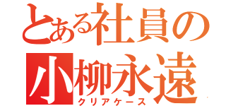 とある社員の小柳永遠（クリアケース）