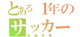 とある１年のサッカー馬鹿（松風天馬）