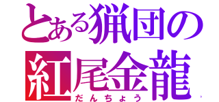 とある猟団の紅尾金龍（だんちょう）