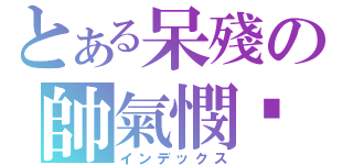 とある呆殘の帥氣憫๛（インデックス）