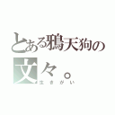 とある鴉天狗の文々。（生きがい）