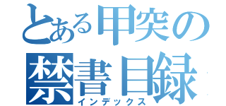 とある甲突の禁書目録（インデックス）