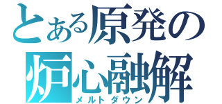 とある原発の炉心融解（メルトダウン）