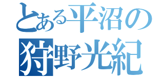 とある平沼の狩野光紀（）