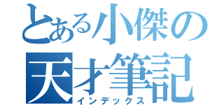 とある小傑の天才筆記（インデックス）