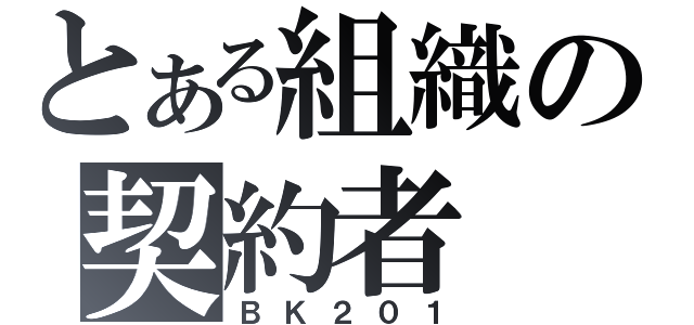 とある組織の契約者（ＢＫ２０１）