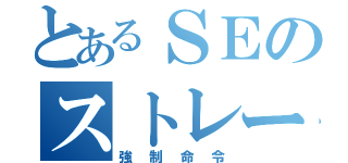 とあるＳＥのストレージ講座（強制命令）