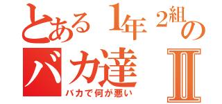 とある１年２組のバカ達Ⅱ（バカで何が悪い）