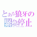 とある狼牙の緊急停止（ブレーキキャンセル）