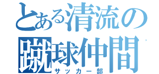 とある清流の蹴球仲間（サッカー部）