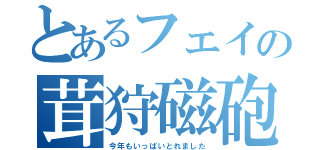 とあるフェイの茸狩磁砲（今年もいっぱいとれました）