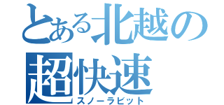 とある北越の超快速（スノーラビット）