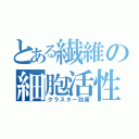 とある繊維の細胞活性（クラスター効果）