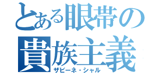 とある眼帯の貴族主義（ザビーネ‐シャル）