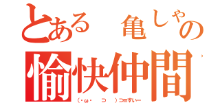 とある 亀しゃんの愉快仲間（（・ω・ 　⊃ 　）⊃≡すいー）