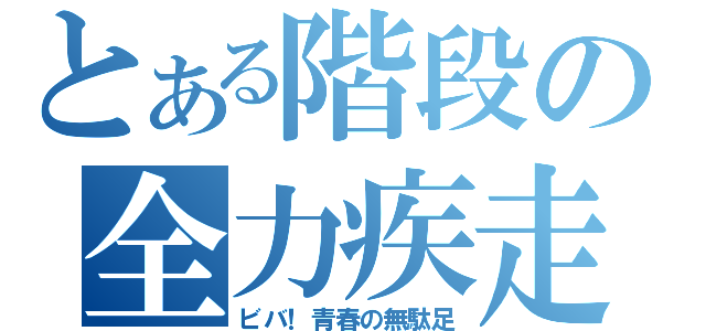 とある階段の全力疾走（ビバ！青春の無駄足）