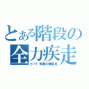 とある階段の全力疾走（ビバ！青春の無駄足）