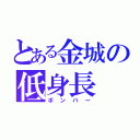 とある金城の低身長（ボンバー）