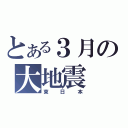 とある３月の大地震（東日本）