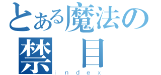 とある魔法の禁書目錄（ｉｎｄｅｘ）